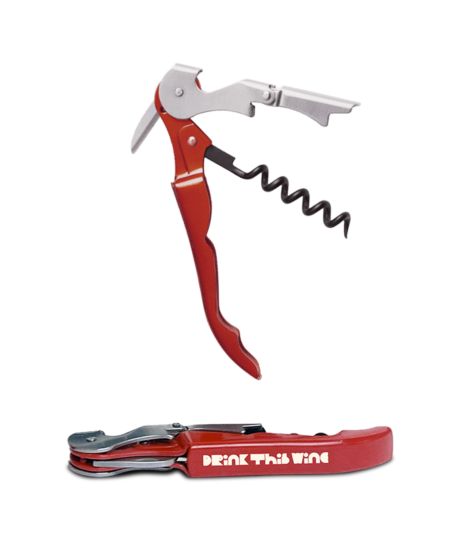 DTW Enamel Wine Key in Red